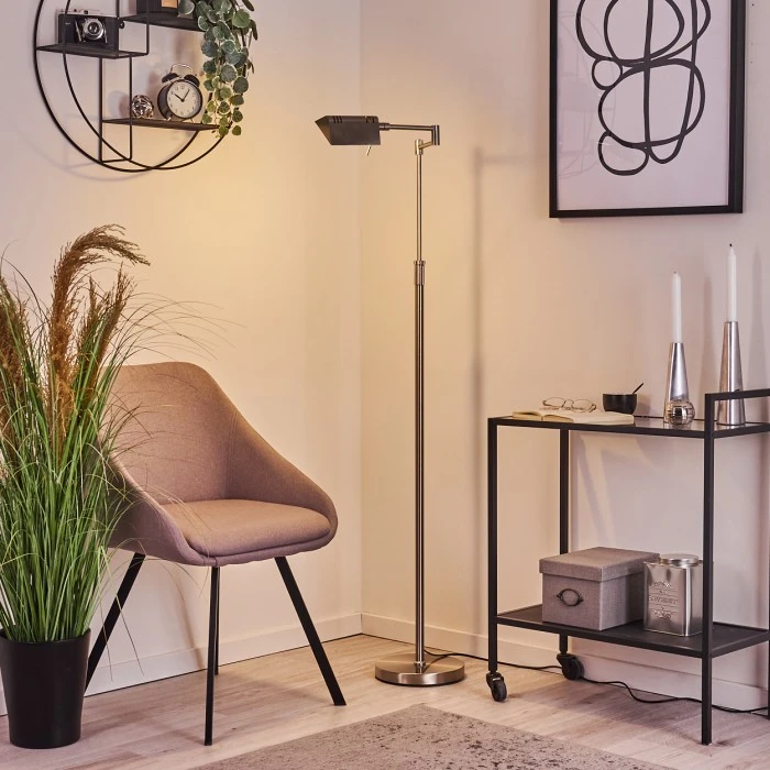 Hofstein Norrlida Stehleuchte LED Nickel-Matt, 1-flammig 9 Hofstein Norrlida Stehleuchte LED Nickel-Matt, 1-flammig – Bild 9