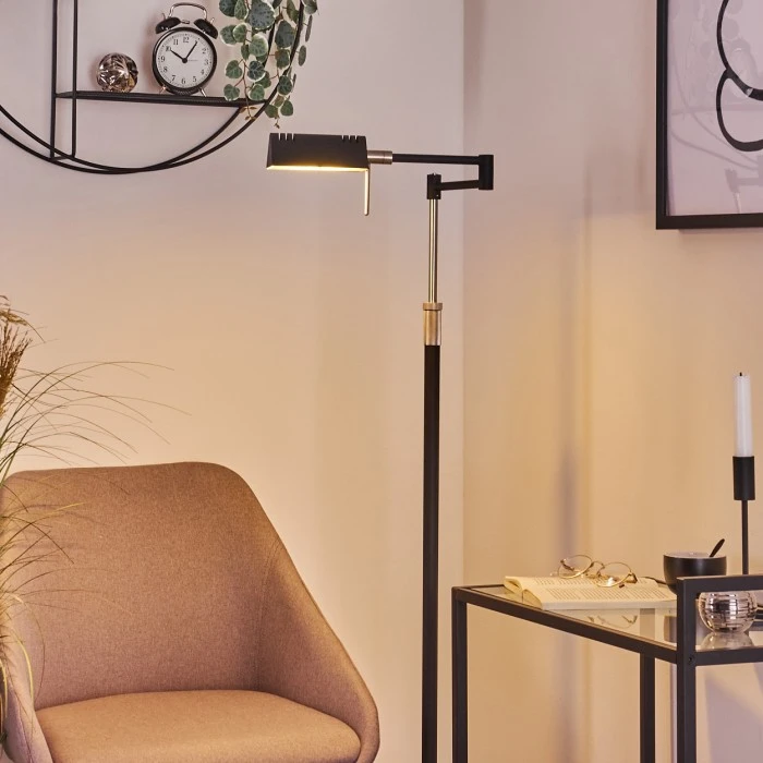 Hofstein Norrlida Stehleuchte LED Chrom, Schwarz, 1-flammig 7 Hofstein Norrlida Stehleuchte LED Chrom, Schwarz, 1-flammig – Bild 7