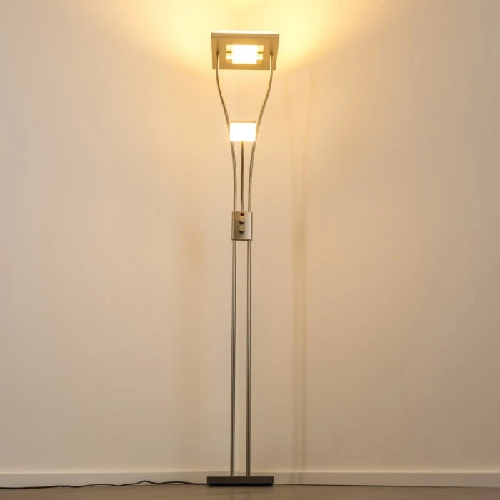 Hofstein Notigi Deckenfluter LED Nickel-Matt, 2-flammig, Fernbedienung, Farbwechsler 11 Hofstein Notigi Deckenfluter LED Nickel-Matt, 2-flammig, Fernbedienung, Farbwechsler – Bild 11