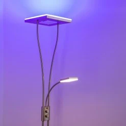 Hofstein Notigi Deckenfluter LED Nickel-Matt, 2-flammig, Fernbedienung, Farbwechsler 49 Hofstein Notigi Deckenfluter LED Nickel-Matt, 2-flammig, Fernbedienung, Farbwechsler -Bürolampen Verkäufe notigi deckenfluter h000632 16