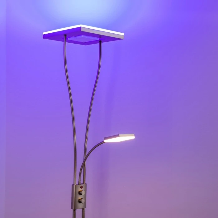 Hofstein Notigi Deckenfluter LED Nickel-Matt, 2-flammig, Fernbedienung, Farbwechsler 17 Hofstein Notigi Deckenfluter LED Nickel-Matt, 2-flammig, Fernbedienung, Farbwechsler – Bild 17