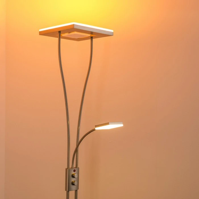 Hofstein Notigi Deckenfluter LED Nickel-Matt, 2-flammig, Fernbedienung, Farbwechsler 19 Hofstein Notigi Deckenfluter LED Nickel-Matt, 2-flammig, Fernbedienung, Farbwechsler – Bild 19