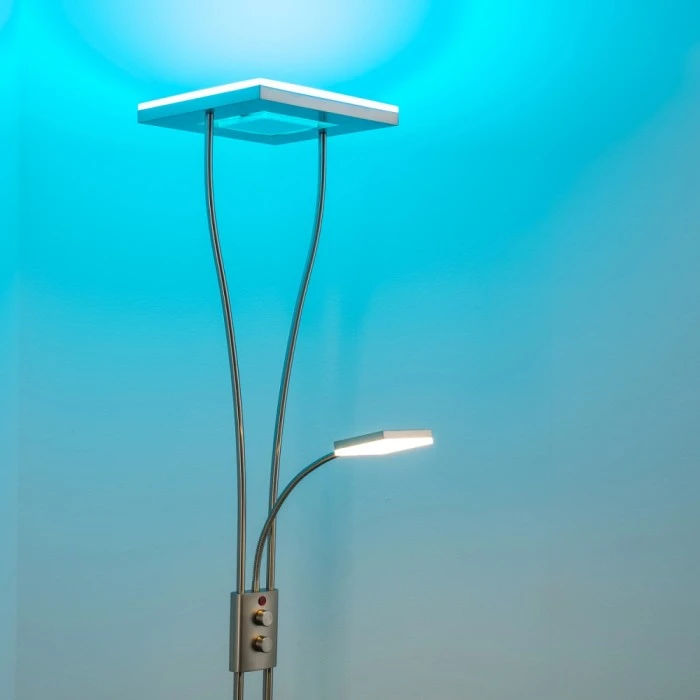 Hofstein Notigi Deckenfluter LED Nickel-Matt, 2-flammig, Fernbedienung, Farbwechsler 20 Hofstein Notigi Deckenfluter LED Nickel-Matt, 2-flammig, Fernbedienung, Farbwechsler – Bild 20