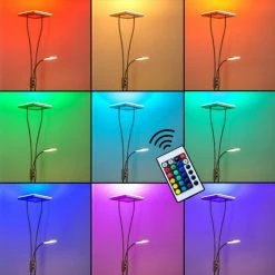 Hofstein Notigi Deckenfluter LED Nickel-Matt, 2-flammig, Fernbedienung, Farbwechsler 36 Hofstein Notigi Deckenfluter LED Nickel-Matt, 2-flammig, Fernbedienung, Farbwechsler -Bürolampen Verkäufe notigi deckenfluter h000632 3