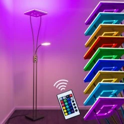 Hofstein Notigi Deckenfluter LED Nickel-Matt, 2-flammig, Fernbedienung, Farbwechsler 38 Hofstein Notigi Deckenfluter LED Nickel-Matt, 2-flammig, Fernbedienung, Farbwechsler -Bürolampen Verkäufe notigi deckenfluter h000632 5