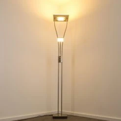 Hofstein Notigi Deckenfluter LED Nickel-Matt, 2-flammig, Fernbedienung, Farbwechsler 40 Hofstein Notigi Deckenfluter LED Nickel-Matt, 2-flammig, Fernbedienung, Farbwechsler -Bürolampen Verkäufe notigi deckenfluter h000632 7