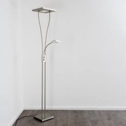 Hofstein Notigi Deckenfluter LED Nickel-Matt, 2-flammig, Fernbedienung, Farbwechsler 41 Hofstein Notigi Deckenfluter LED Nickel-Matt, 2-flammig, Fernbedienung, Farbwechsler -Bürolampen Verkäufe notigi deckenfluter h000632 8