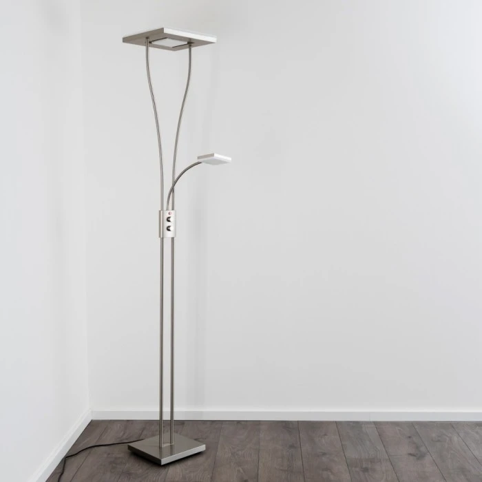 Hofstein Notigi Deckenfluter LED Nickel-Matt, 2-flammig, Fernbedienung, Farbwechsler 9 Hofstein Notigi Deckenfluter LED Nickel-Matt, 2-flammig, Fernbedienung, Farbwechsler – Bild 9