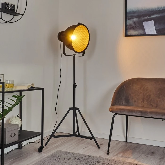 Hofstein Ogho Stehleuchte Schwarz, 1-flammig 7 Hofstein Ogho Stehleuchte Schwarz, 1-flammig – Bild 7