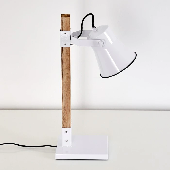 Hofstein Oksbol Tischleuchte Braun, Weiß, 1-flammig 5 Hofstein Oksbol Tischleuchte Braun, Weiß, 1-flammig – Bild 5