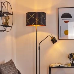 Hofstein Opatija Stehleuchte Chrom, Schwarz, 2-flammig 23 Hofstein Opatija Stehleuchte Chrom, Schwarz, 2-flammig -Bürolampen Verkäufe opatija stehleuchte h3421659 10