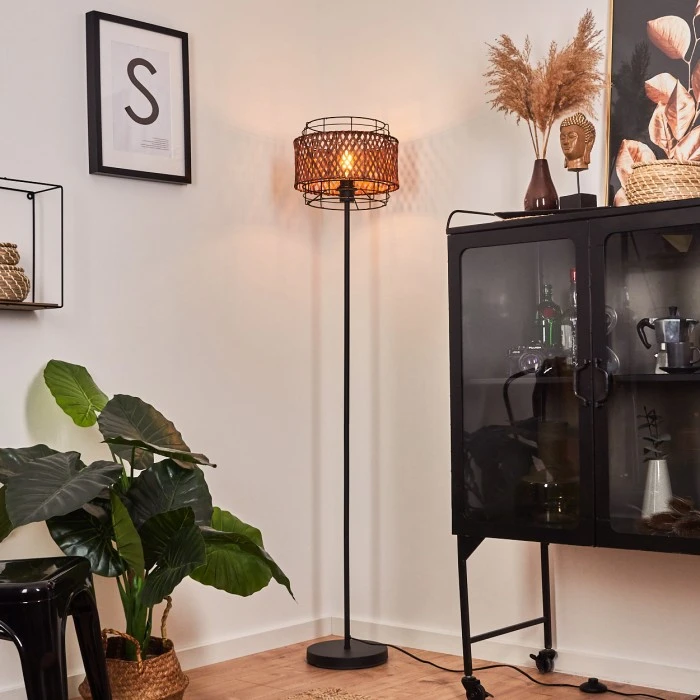 Hofstein Otta Stehleuchte Schwarz, 1-flammig 1 Hofstein Otta Stehleuchte Schwarz, 1-flammig