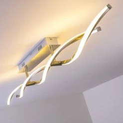 Paul Neuhaus Leuchten Paul Neuhaus POLINA Deckenleuchte LED Edelstahl, 2-flammig -Bürolampen Verkäufe paul neuhaus polina deckenleuchte 9143 55 7