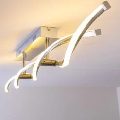 Paul Neuhaus Leuchten Paul Neuhaus POLINA Deckenleuchte LED Edelstahl, 2-flammig -Bürolampen Verkäufe paul neuhaus polina deckenleuchte 9143 55 8