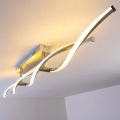 Paul Neuhaus Leuchten Paul Neuhaus POLINA Deckenleuchte LED Edelstahl, 2-flammig -Bürolampen Verkäufe paul neuhaus polina deckenleuchte 9143 55 9