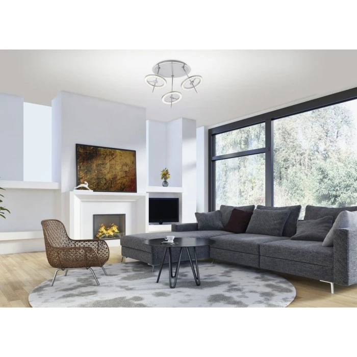 Paul Neuhaus Q-Serie Paul Neuhaus Q-AMY Deckenleuchte LED Edelstahl, 6-flammig, Fernbedienung 3 Paul Neuhaus Q-Serie Paul Neuhaus Q-AMY Deckenleuchte LED Edelstahl, 6-flammig, Fernbedienung – Bild 3