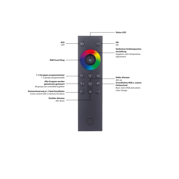 Paul Neuhaus Q-Serie Paul Neuhaus Q-KATE Deckenleuchte LED Aluminium, 1-flammig, Fernbedienung 7 Paul Neuhaus Q-Serie Paul Neuhaus Q-KATE Deckenleuchte LED Aluminium, 1-flammig, Fernbedienung – Bild 7