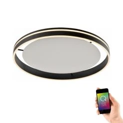 Paul Neuhaus Q-Serie Paul Neuhaus Q-VITO Deckenleuchte LED Anthrazit, 1-flammig, Fernbedienung