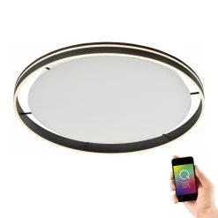 Paul Neuhaus Q-Serie Paul Neuhaus Q-VITO Deckenleuchte LED Anthrazit, 1-flammig, Fernbedienung