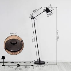 Hofstein Peny Stehleuchte Schwarz, 1-flammig -Bürolampen Verkäufe peny stehleuchte h3415252 3