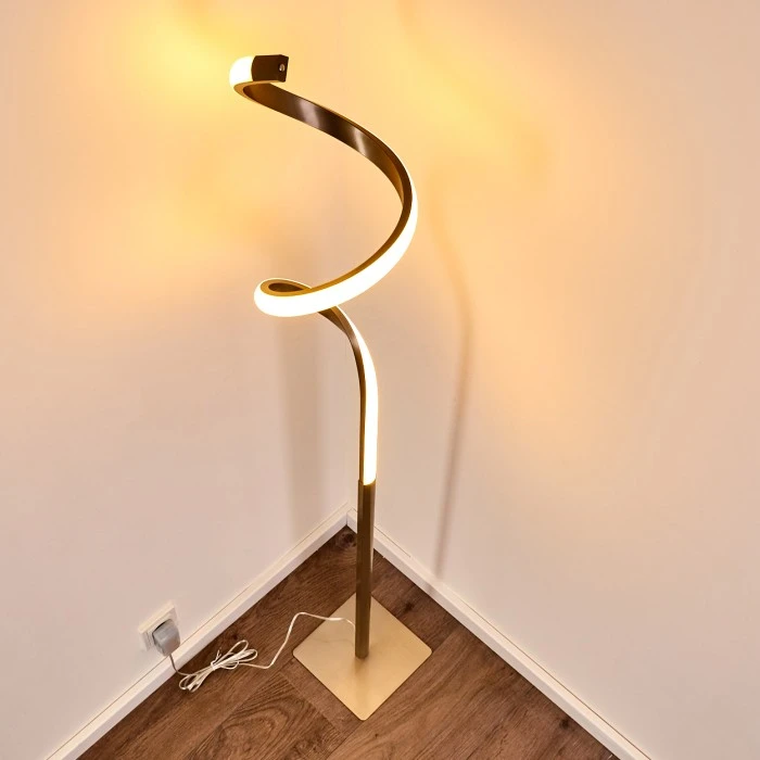 Hofstein Pitasch Stehleuchte LED Nickel-Matt, 1-flammig 12 Hofstein Pitasch Stehleuchte LED Nickel-Matt, 1-flammig – Bild 12