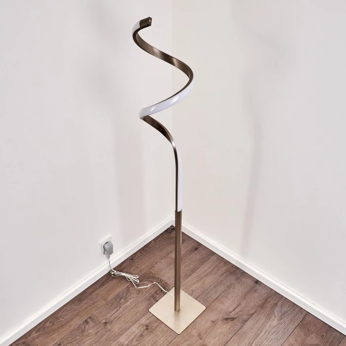 Hofstein Pitasch Stehleuchte LED Nickel-Matt, 1-flammig 19 Hofstein Pitasch Stehleuchte LED Nickel-Matt, 1-flammig – Bild 19