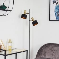 Hofstein Pretoria Stehleuchte Schwarz, Altmessing, 2-flammig -Bürolampen Verkäufe pretoria stehleuchte h3413982 11