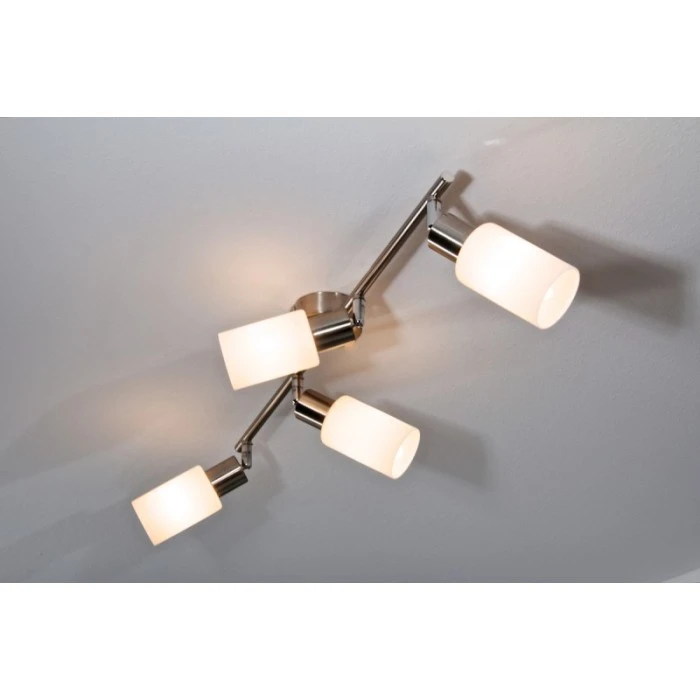 Reality MARS Deckenspot Edelstahl, Weiß, 4-flammig 3 Reality MARS Deckenspot Edelstahl, Weiß, 4-flammig – Bild 3