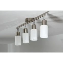 Reality MARS Deckenspot Edelstahl, Weiß, 4-flammig 17 Reality MARS Deckenspot Edelstahl, Weiß, 4-flammig -Bürolampen Verkäufe reality mars deckenspot r80014007 8