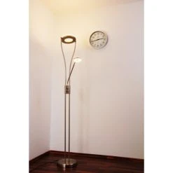 Reality RENNES Deckenfluter LED Stahl geb&uuml;rstet, 2-flammig -Bürolampen Verkäufe reality rennes deckenfluter r42412107 4