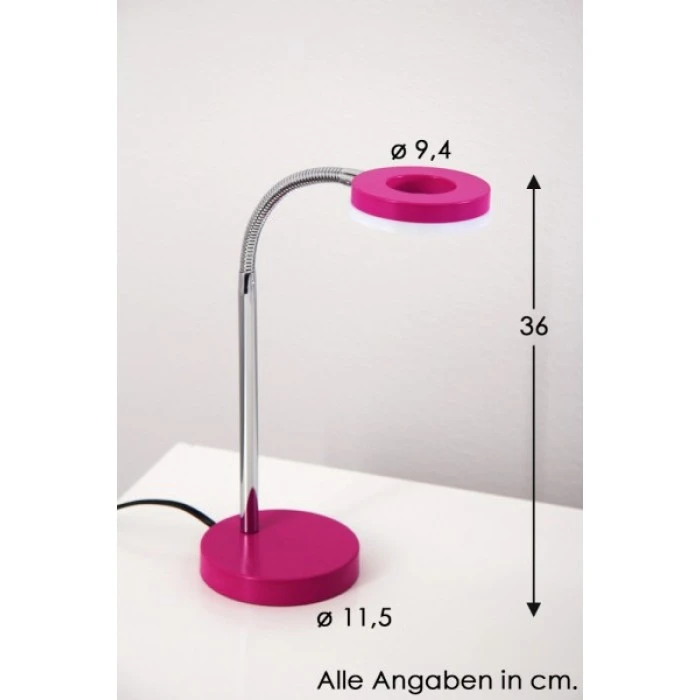 Reality RENNES Schreibtischleuchte LED Chrom, Weiß, Lila, 1-flammig 2 Reality RENNES Schreibtischleuchte LED Chrom, Weiß, Lila, 1-flammig – Bild 2