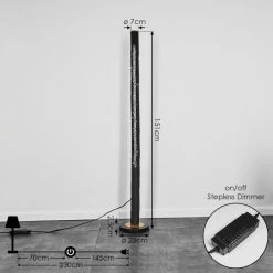 Hofstein Rodeche Stehleuchte LED Messing, Schwarz, 1-flammig -Bürolampen Verkäufe rodeche stehleuchte h3439388 3
