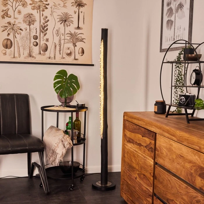 Hofstein Rodeche Stehleuchte LED Nickel-Matt, Schwarz, 1-flammig 11 Hofstein Rodeche Stehleuchte LED Nickel-Matt, Schwarz, 1-flammig – Bild 11