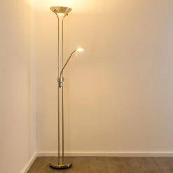 Hofstein Rom Deckenfluter LED Nickel-Matt, 2-flammig 31 Hofstein Rom Deckenfluter LED Nickel-Matt, 2-flammig -Bürolampen Verkäufe rom deckenfluter 8500 11