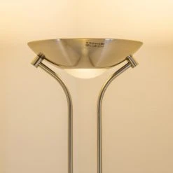 Hofstein Rom Deckenfluter LED Nickel-Matt, 2-flammig 35 Hofstein Rom Deckenfluter LED Nickel-Matt, 2-flammig -Bürolampen Verkäufe rom deckenfluter 8500 15