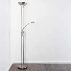 Hofstein Rom Deckenfluter LED Nickel-Matt, 2-flammig 23 Hofstein Rom Deckenfluter LED Nickel-Matt, 2-flammig -Bürolampen Verkäufe rom deckenfluter 8500 3