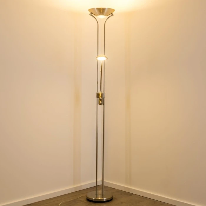 Hofstein Rom Deckenfluter LED Nickel-Matt, 2-flammig 10 Hofstein Rom Deckenfluter LED Nickel-Matt, 2-flammig – Bild 10