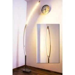 Hofstein Santa Marta Stehleuchte LED Nickel-Matt, Chrom, 1-flammig