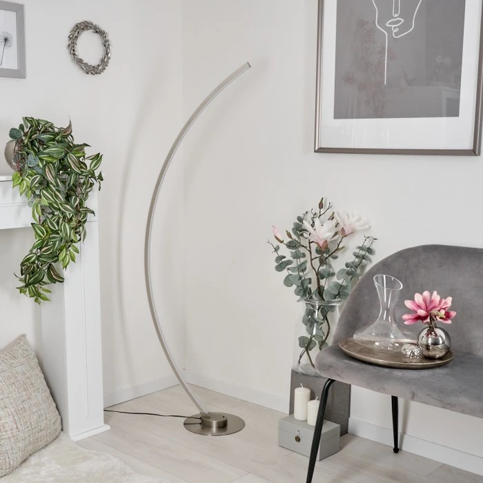 Hofstein Scar RGB Bogenlampe LED Nickel-Matt, 1-flammig, Fernbedienung, Farbwechsler 12 Hofstein Scar RGB Bogenlampe LED Nickel-Matt, 1-flammig, Fernbedienung, Farbwechsler – Bild 12