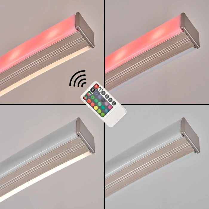 Hofstein Scar RGB Bogenlampe LED Nickel-Matt, 1-flammig, Fernbedienung, Farbwechsler 6 Hofstein Scar RGB Bogenlampe LED Nickel-Matt, 1-flammig, Fernbedienung, Farbwechsler – Bild 6