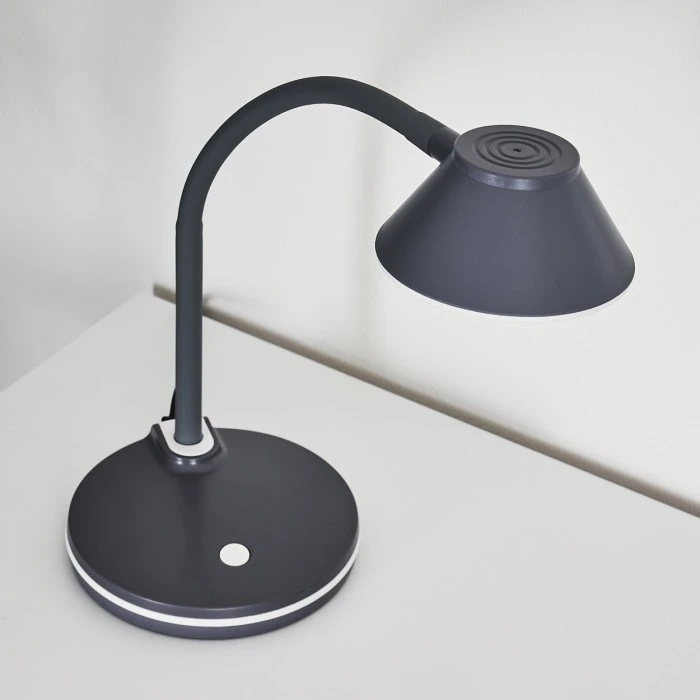 Hofstein Shreveport Tischleuchte LED Anthrazit, Weiß, 1-flammig 6 Hofstein Shreveport Tischleuchte LED Anthrazit, Weiß, 1-flammig – Bild 6