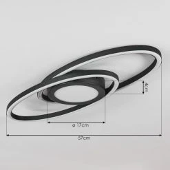 Hofstein Sorte Deckenleuchte LED Schwarz, Wei&szlig;, 1-flammig -Bürolampen Verkäufe sorte deckenleuchte h3438633 3