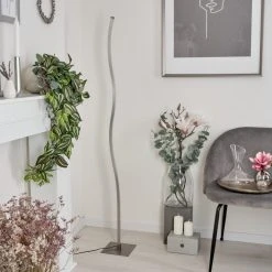 Hofstein Soyo Stehleuchte LED Nickel-Matt, 1-flammig -Bürolampen Verkäufe soyo stehleuchte h3266250 do4 9