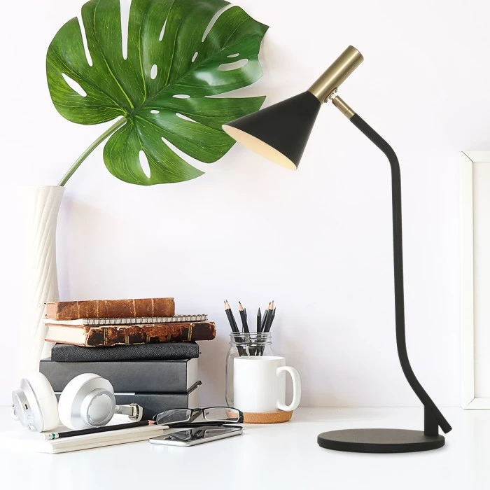 Steinhauer Anne's choice Tischleuchte LED Messing, Schwarz, 1-flammig 1 Steinhauer Anne's choice Tischleuchte LED Messing, Schwarz, 1-flammig