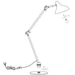Steinhauer Kasket Tischleuchte Schwarz, Wei&szlig;, 1-flammig -Bürolampen Verkäufe steinhauer kasket tischleuchte 2692zw 12