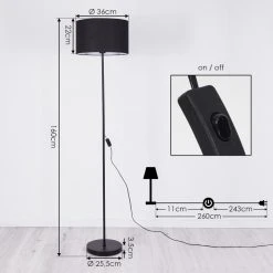 Hofstein Stenninge Stehleuchte Schwarz, 1-flammig -Bürolampen Verkäufe stenninge stehleuchte h3413722 3