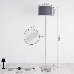 Hofstein Stenninge Stehleuchte Nickel-Matt, 1-flammig -Bürolampen Verkäufe stenninge stehleuchte h3421031 3