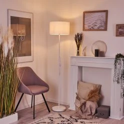 Hofstein Stenninge Stehleuchte Weiß, 1-flammig