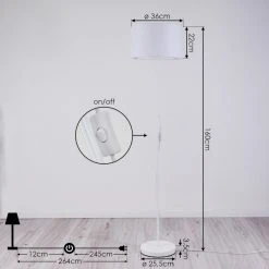 Hofstein Stenninge Stehleuchte Wei&szlig;, 1-flammig -Bürolampen Verkäufe stenninge stehleuchte h3421055 3