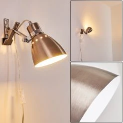 Hofstein Stranderott Klemmleuchte Edelstahl, 1-flammig